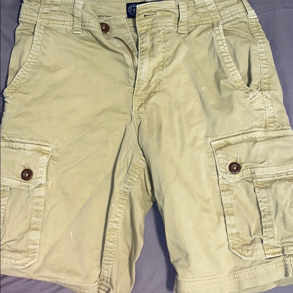 American Eagle Tan Cargo Shorts